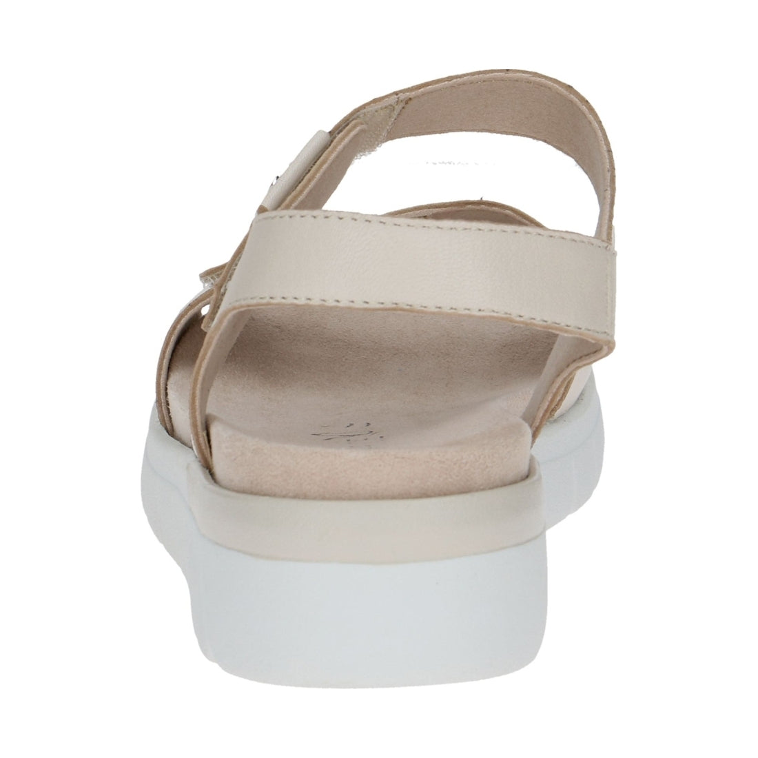 Caprice womens cream perlato casual open sandals | Vilbury London
