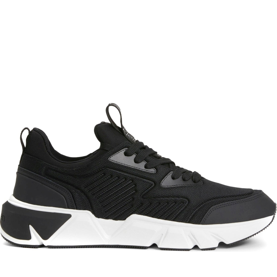 Calvin Klein mens black low top lace up knit leisure | Vilbury London
