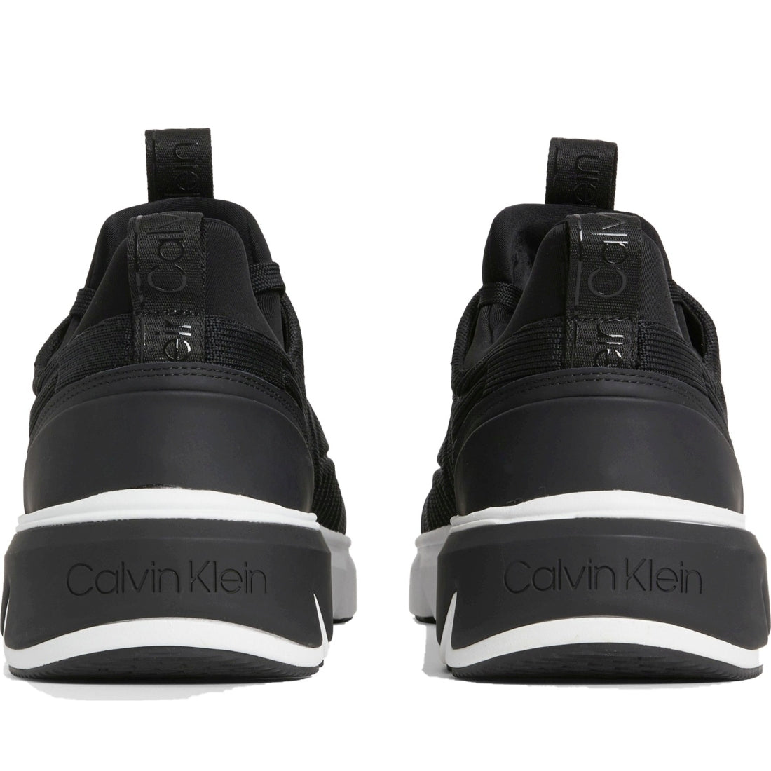 Calvin Klein mens black low top lace up knit leisure | Vilbury London