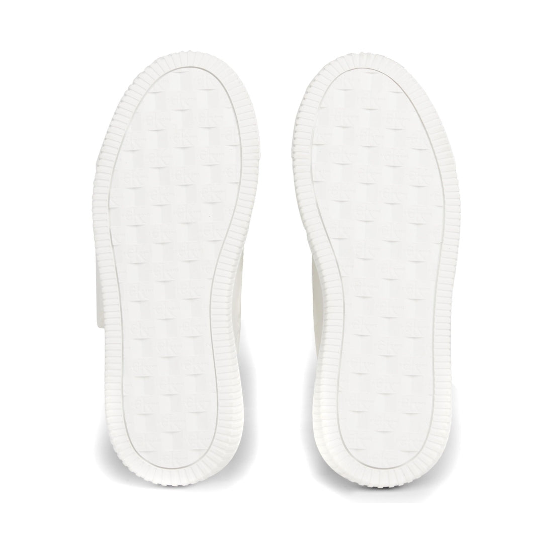 Calvin Klein Jeans womens white, whisper pink chunky cupsole leisure trainers | Vilbury London