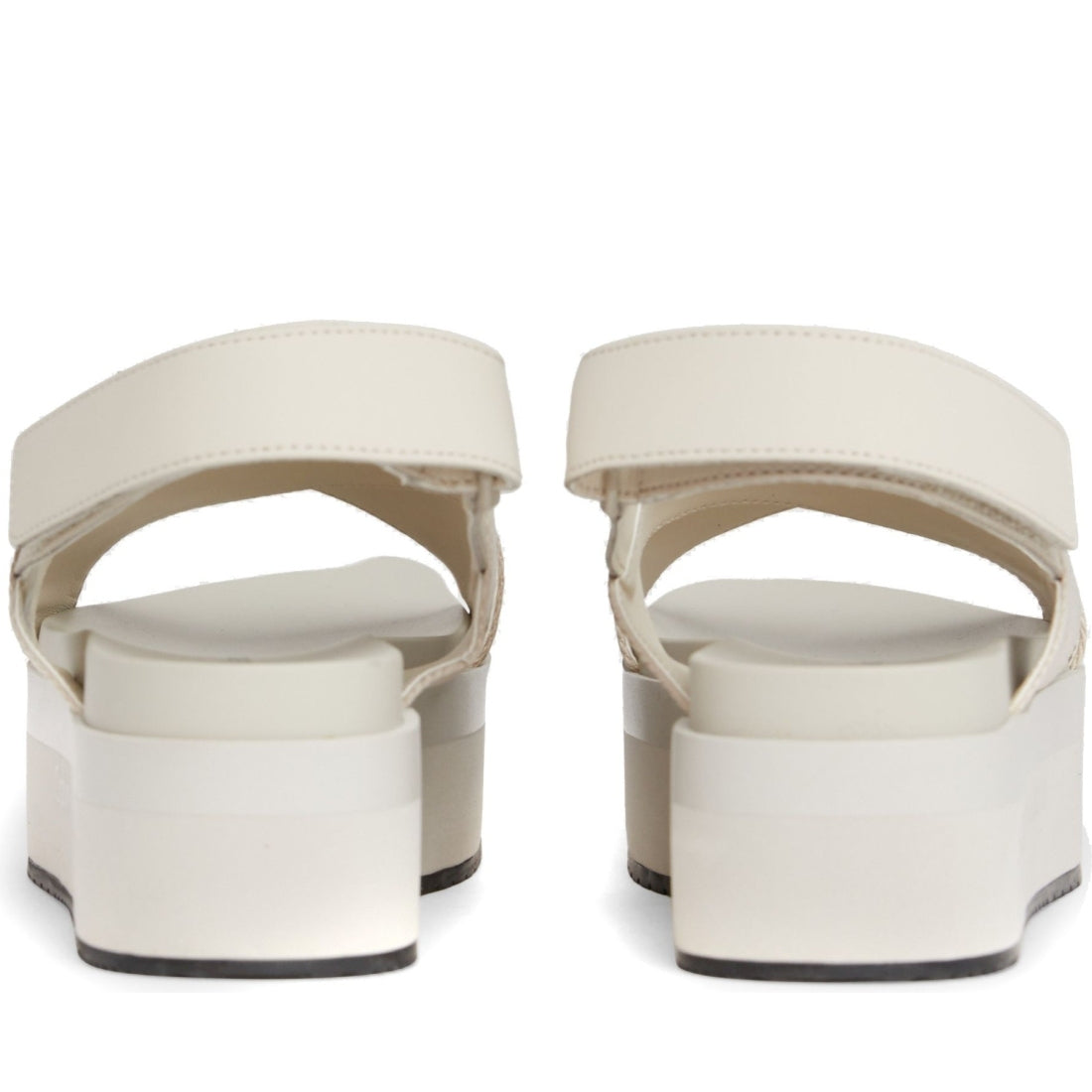 Calvin Klein Jeans womens triple eggshell flatform sandal sling | Vilbury London