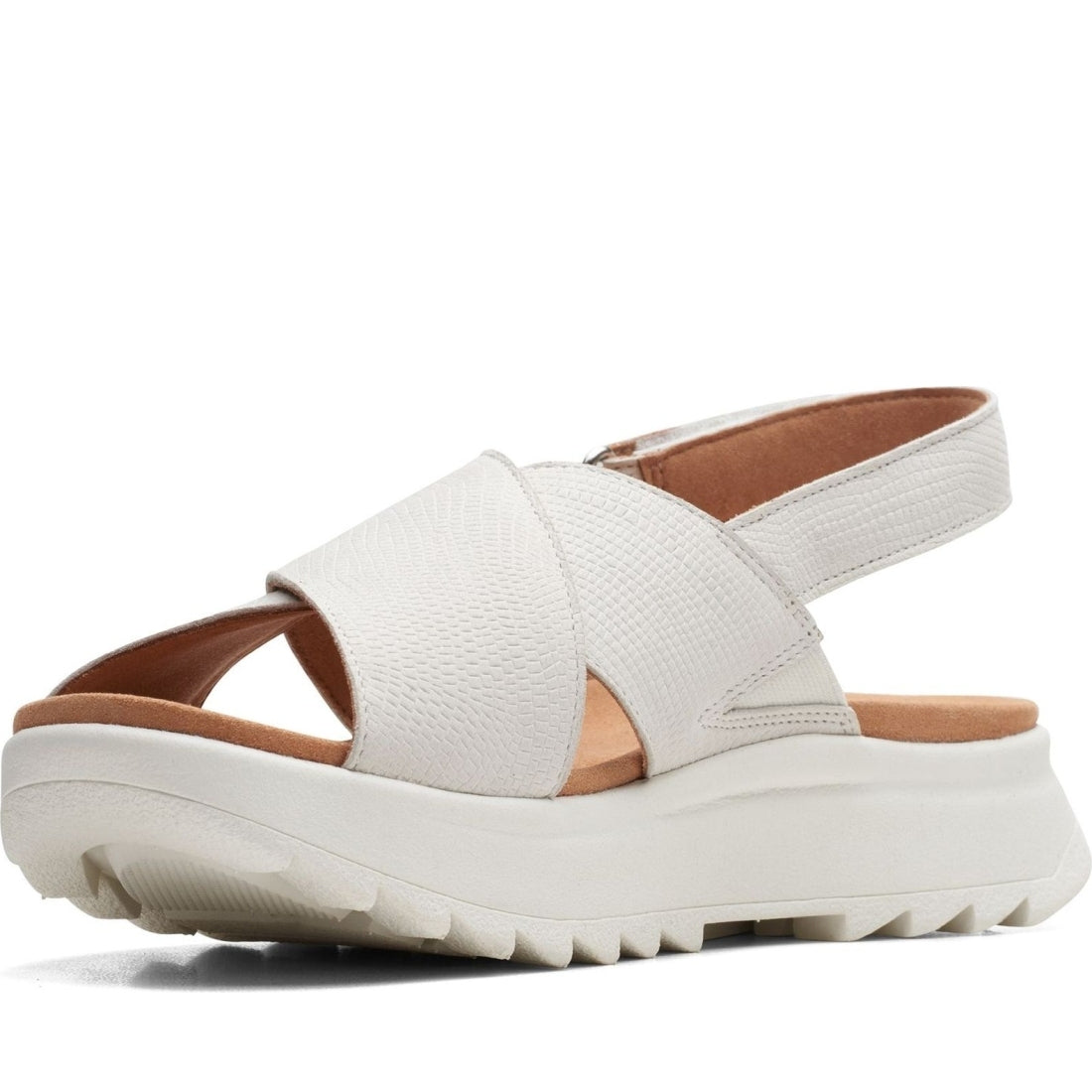 Clarks womens 1237 off white combi dashlite wish sandals | Vilbury London