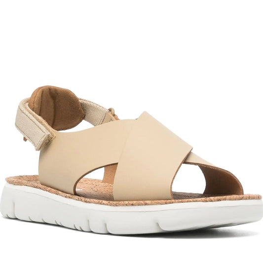 Camper womens medium beige lasted sandals | Vilbury London