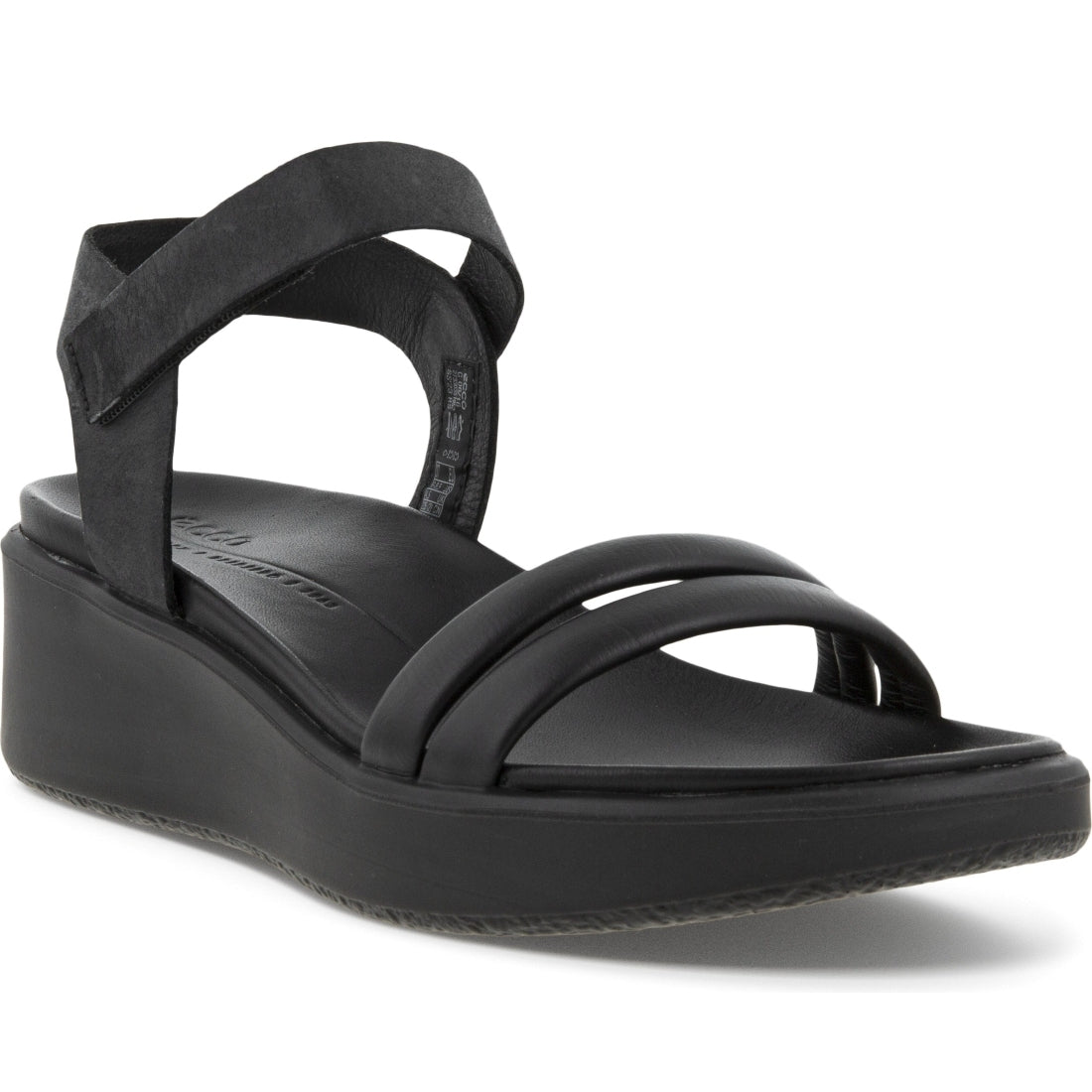 ECCO womens black flowt sandals | Vilbury London