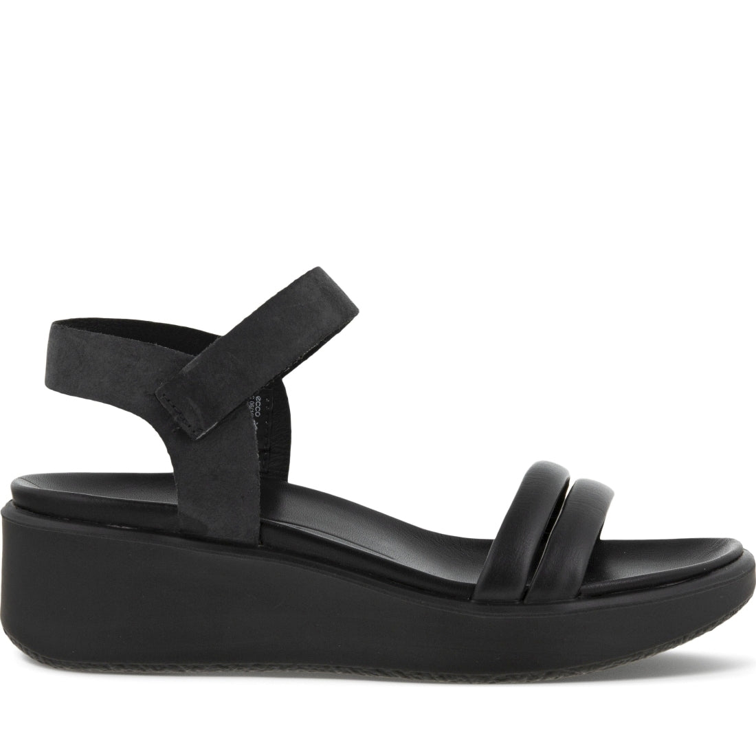 ECCO womens black flowt sandals | Vilbury London