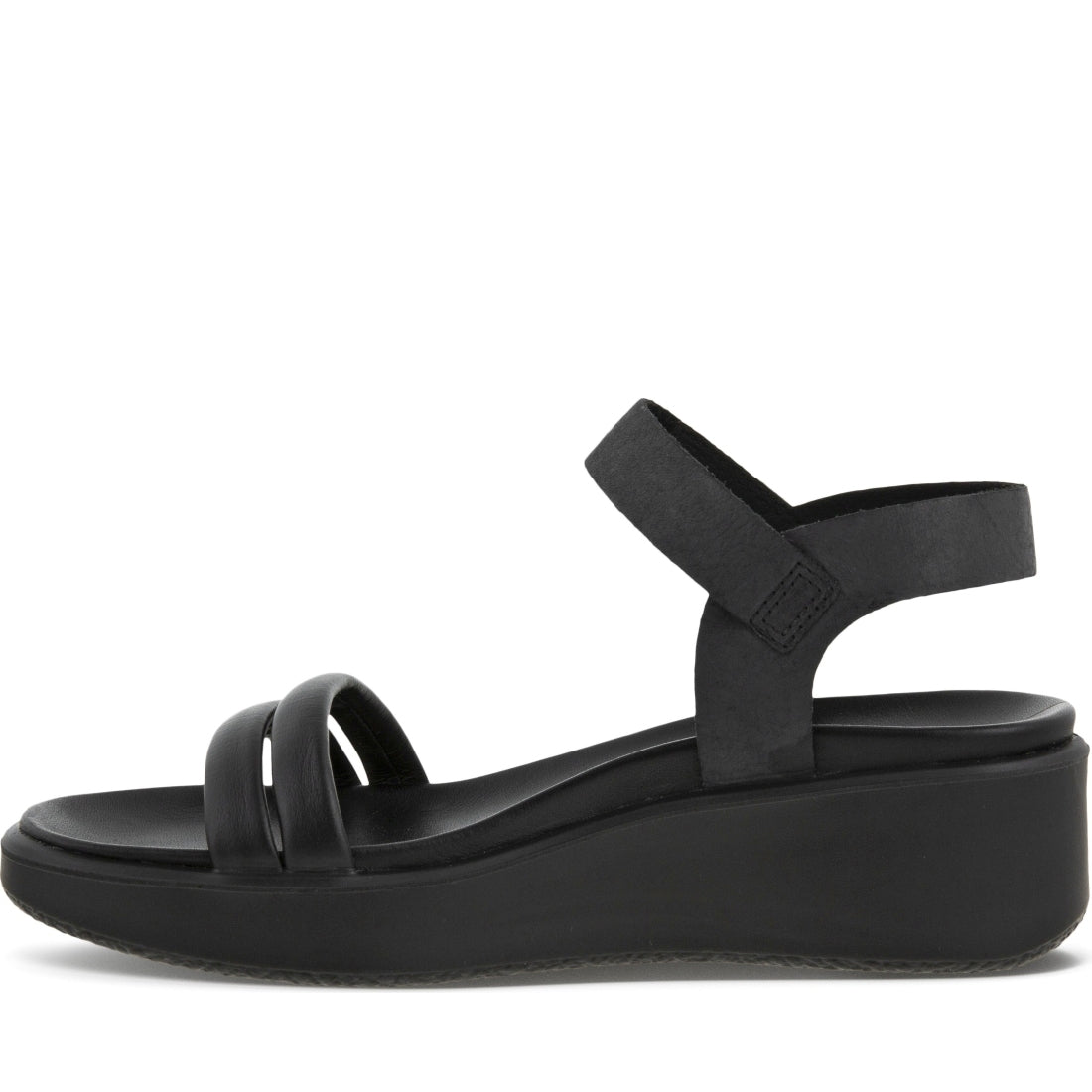 ECCO womens black flowt sandals | Vilbury London
