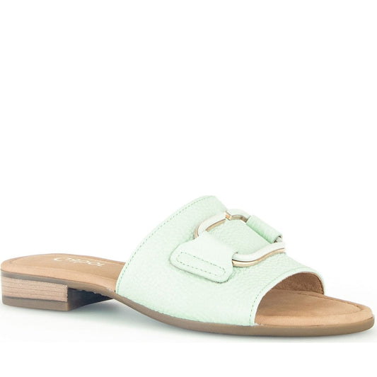 Gabor womens green casual open slippers | Vilbury London