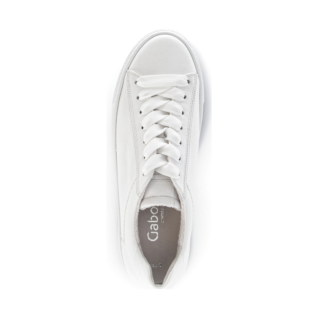 Gabor womens white leisure trainers | Vilbury London