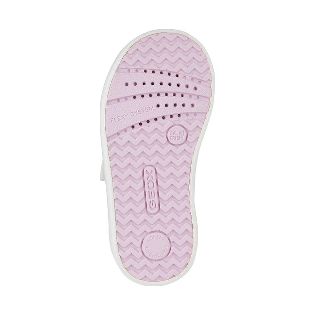 Geox girls white, pink kilwi sneakers | Vilbury London