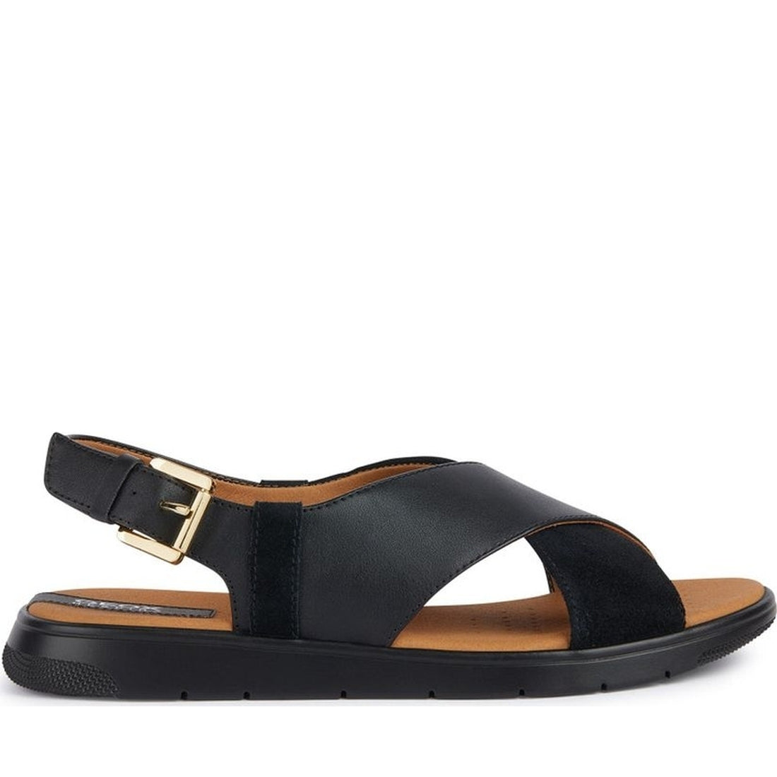 Geox womens black dandra sandals | Vilbury London