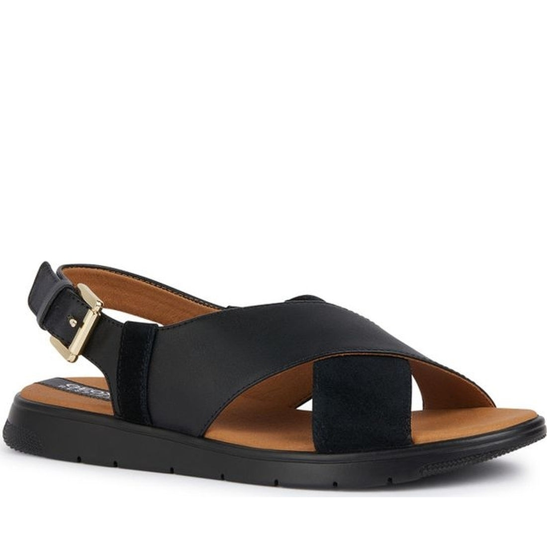 Geox womens black dandra sandals | Vilbury London