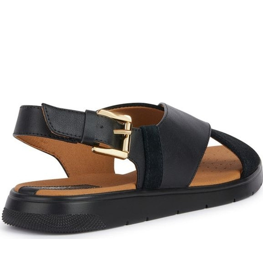 Geox womens black dandra sandals | Vilbury London