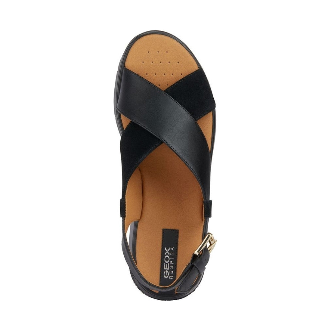 Geox womens black dandra sandals | Vilbury London