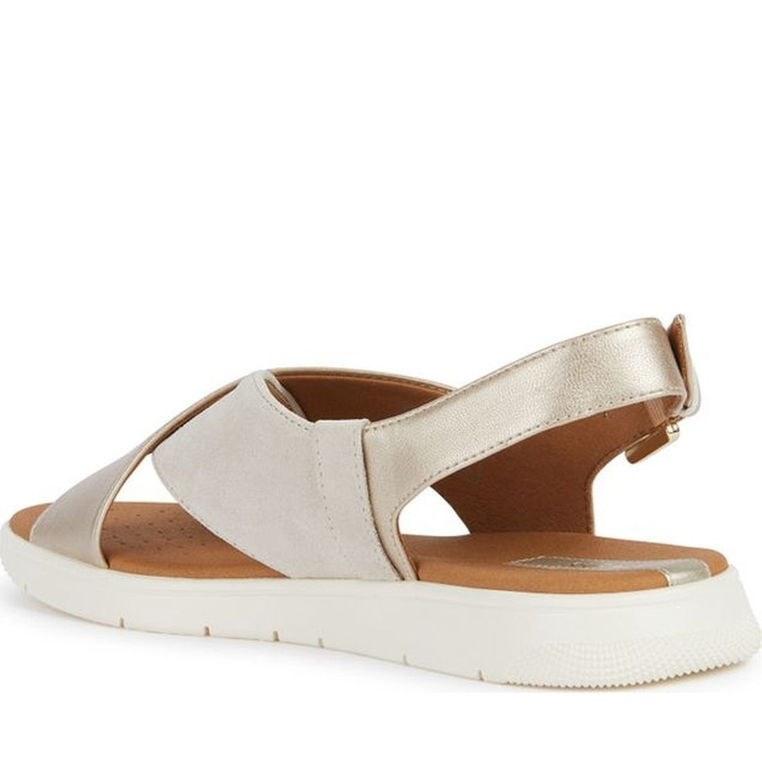 Geox womens lt gold, lt sand dandra sandals | Vilbury London