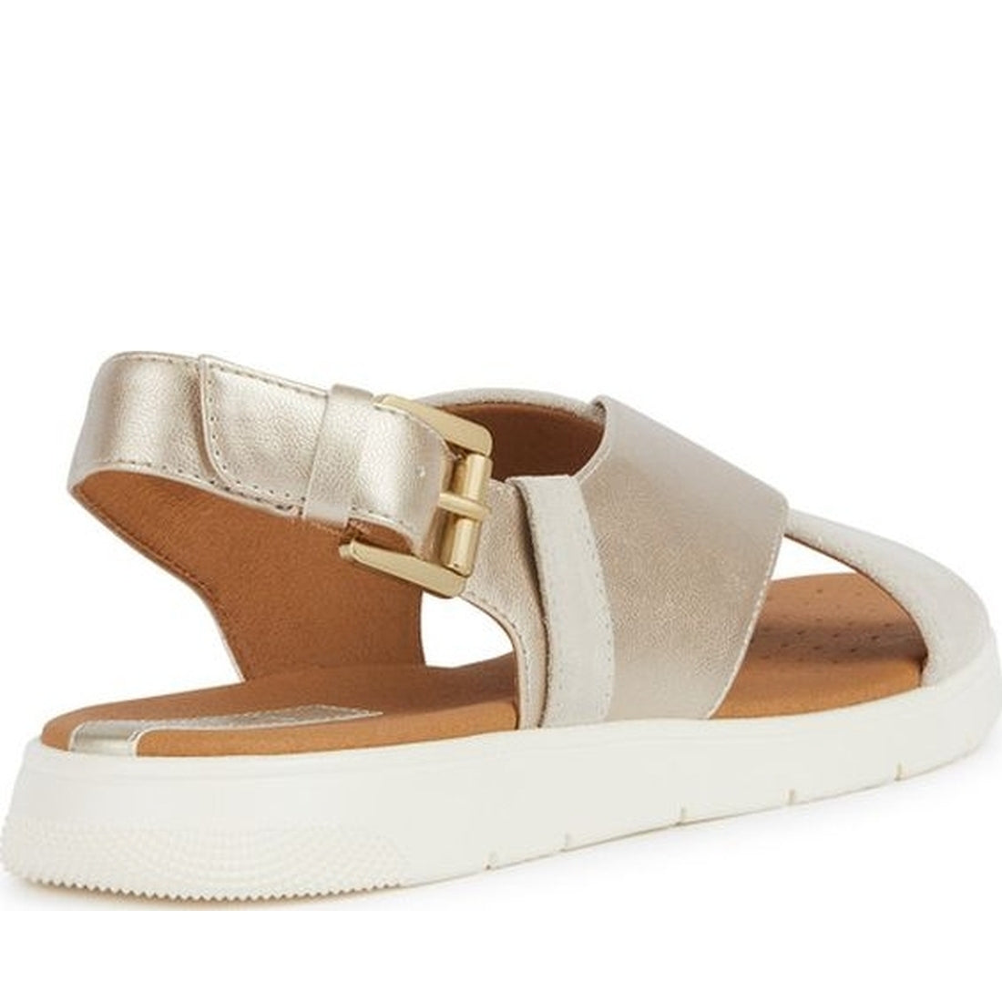 Geox womens lt gold, lt sand dandra sandals | Vilbury London