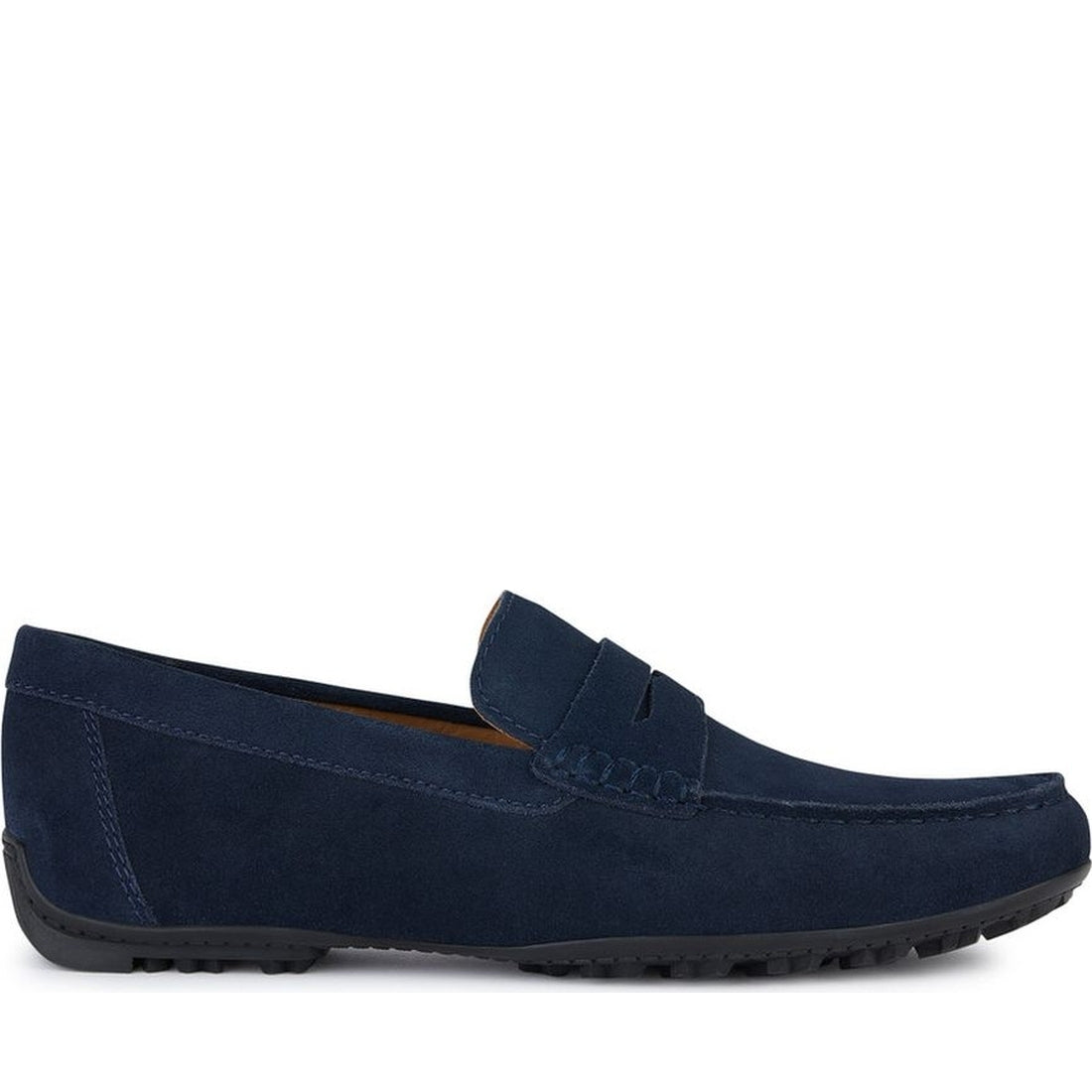 Geox mens navy kosmopolis grip moccasins | Vilbury London