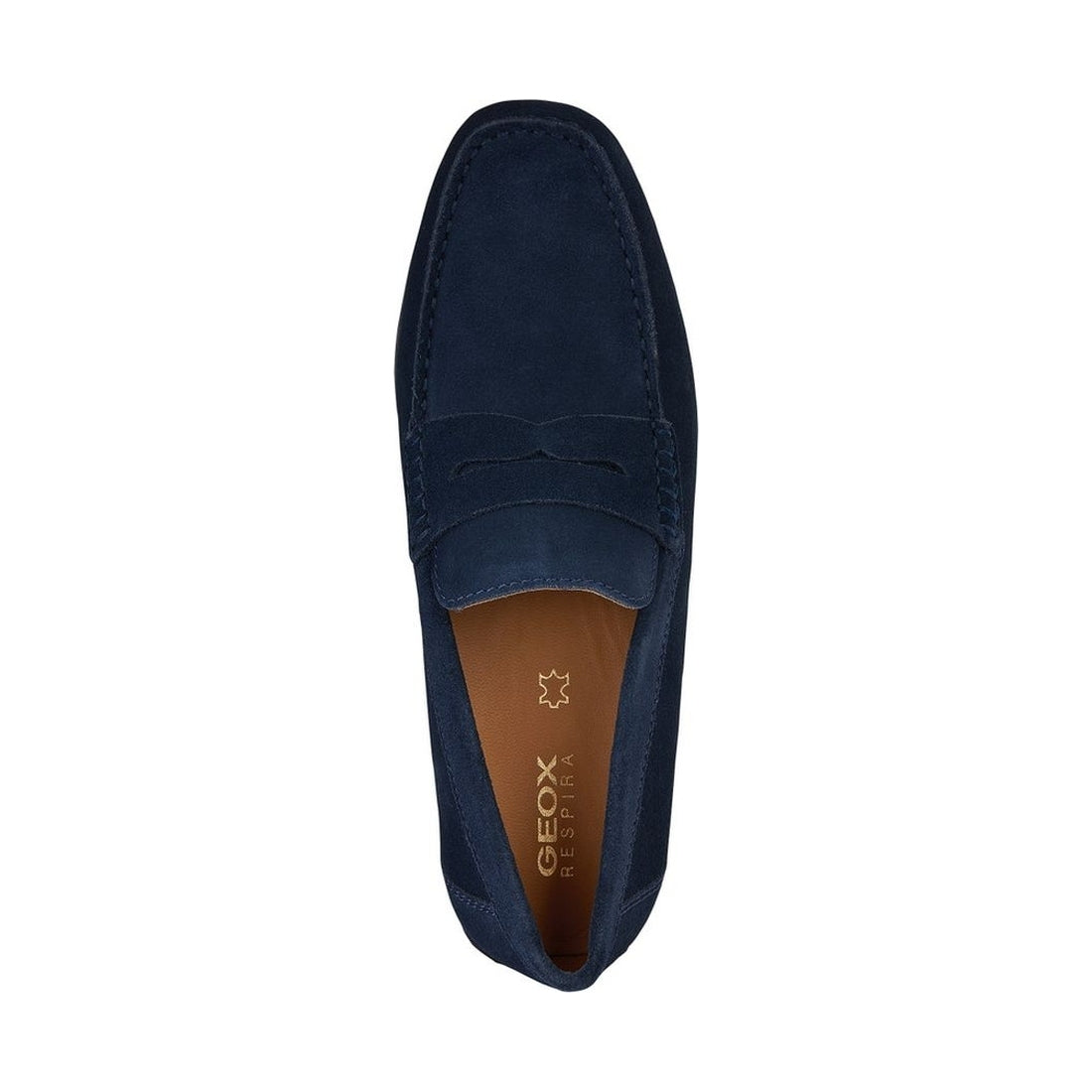Geox mens navy kosmopolis grip moccasins | Vilbury London