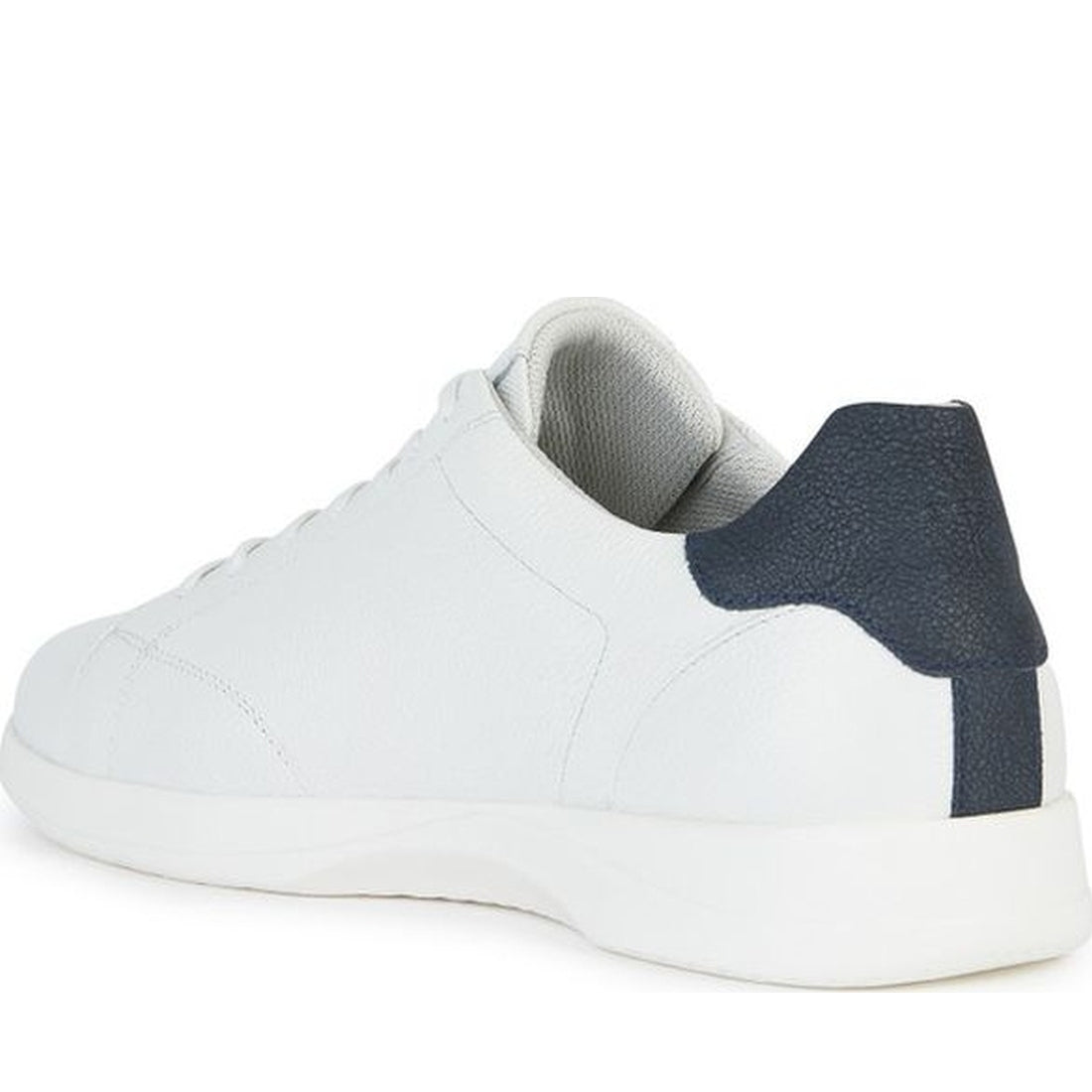 Geox mens white kennet sneakers | Vilbury London