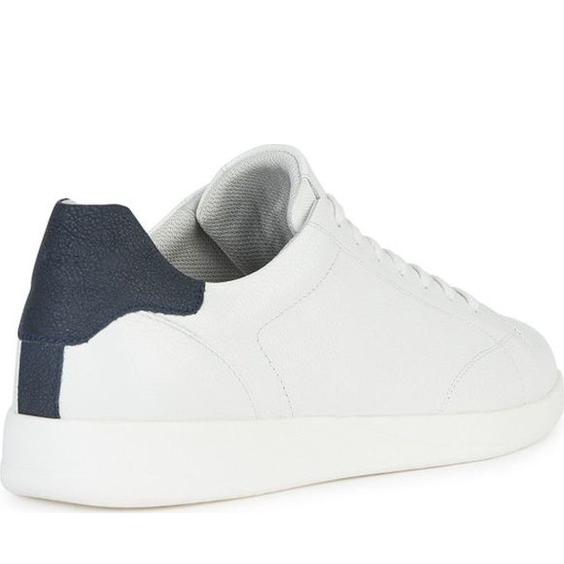 Geox mens white kennet sneakers | Vilbury London