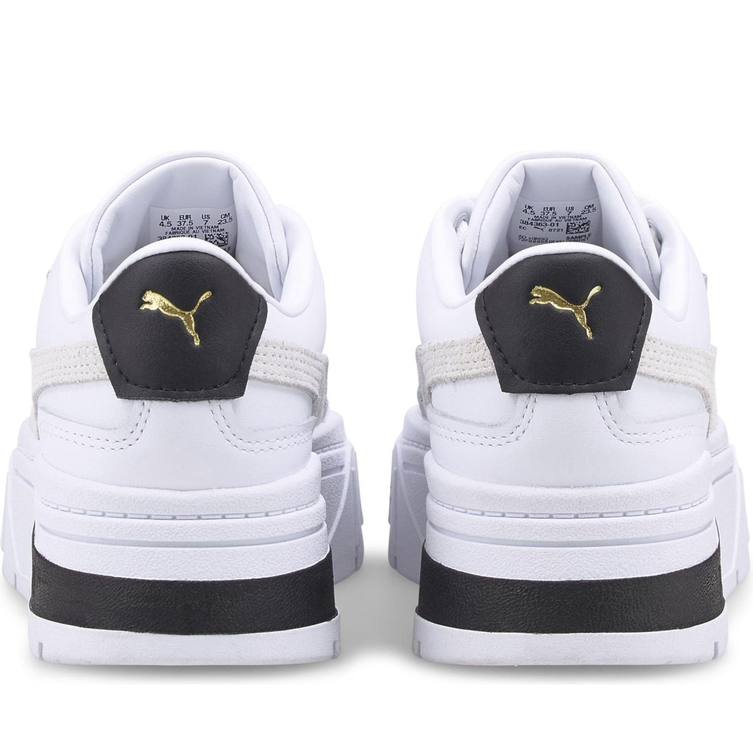 Puma womens white vaporous gray mayze leisure trainers | Vilbury London