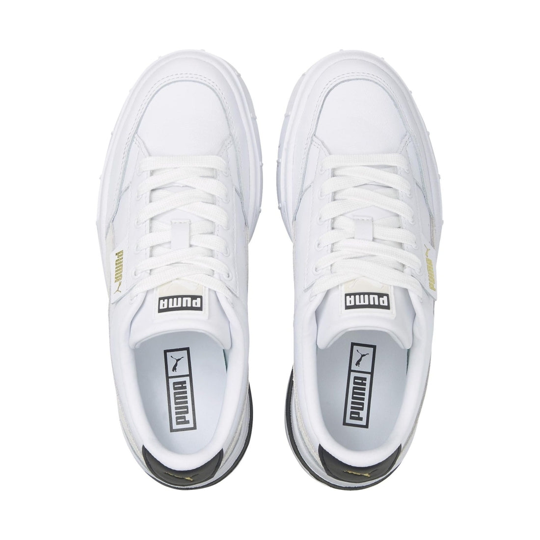 Puma womens white vaporous gray mayze leisure trainers | Vilbury London