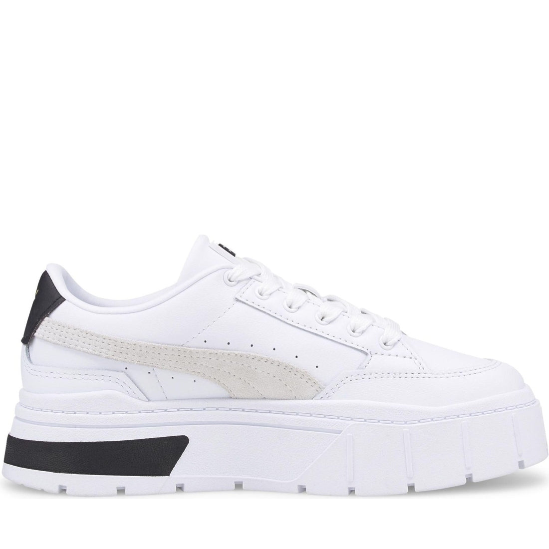 Puma womens white vaporous gray mayze leisure trainers | Vilbury London