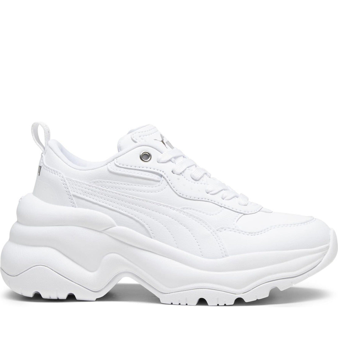 Puma womens white silver cilia leisure trainers | Vilbury London