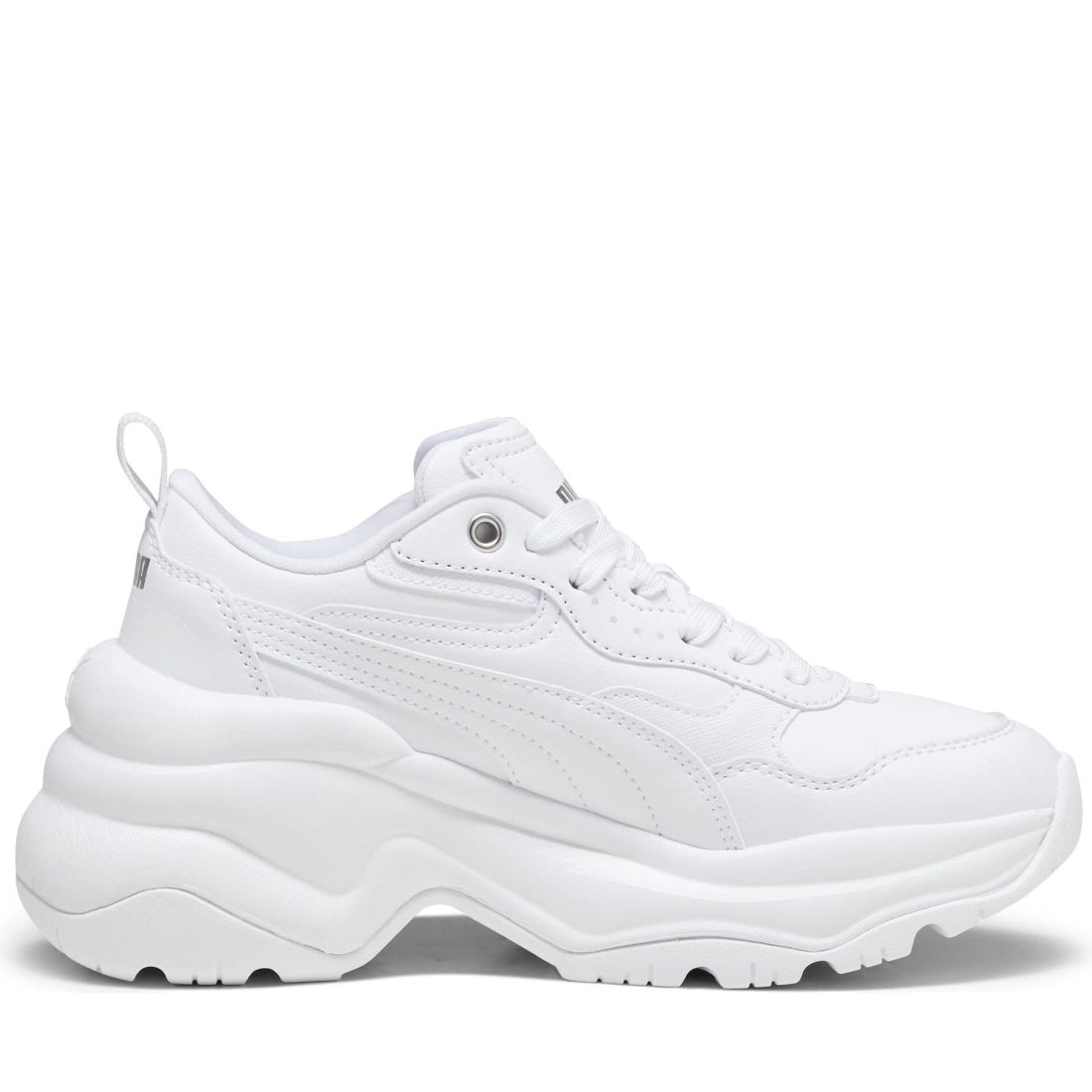 Puma womens white silver cilia leisure trainers | Vilbury London