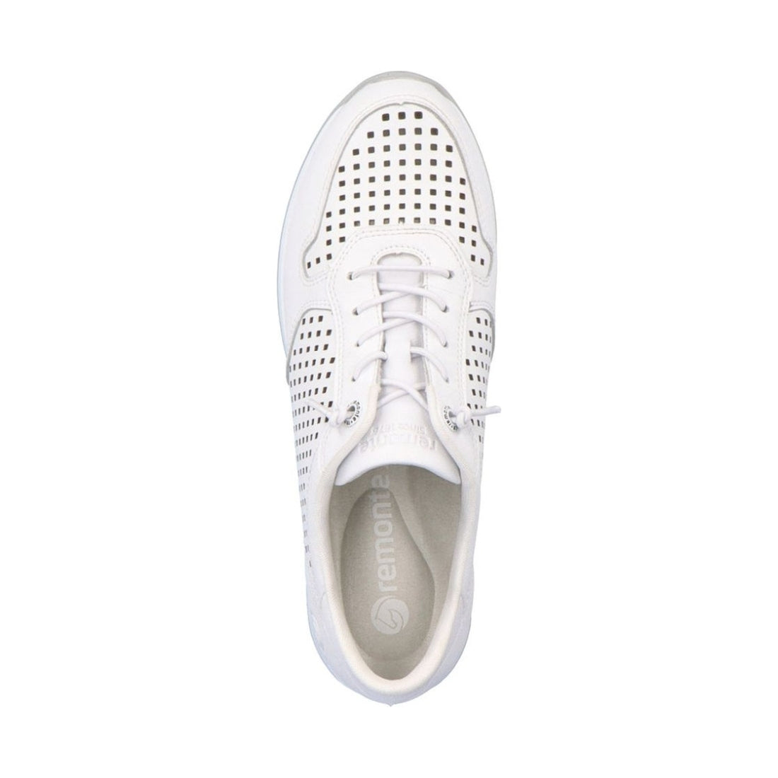 Remonte womens white leisure trainers | Vilbury London