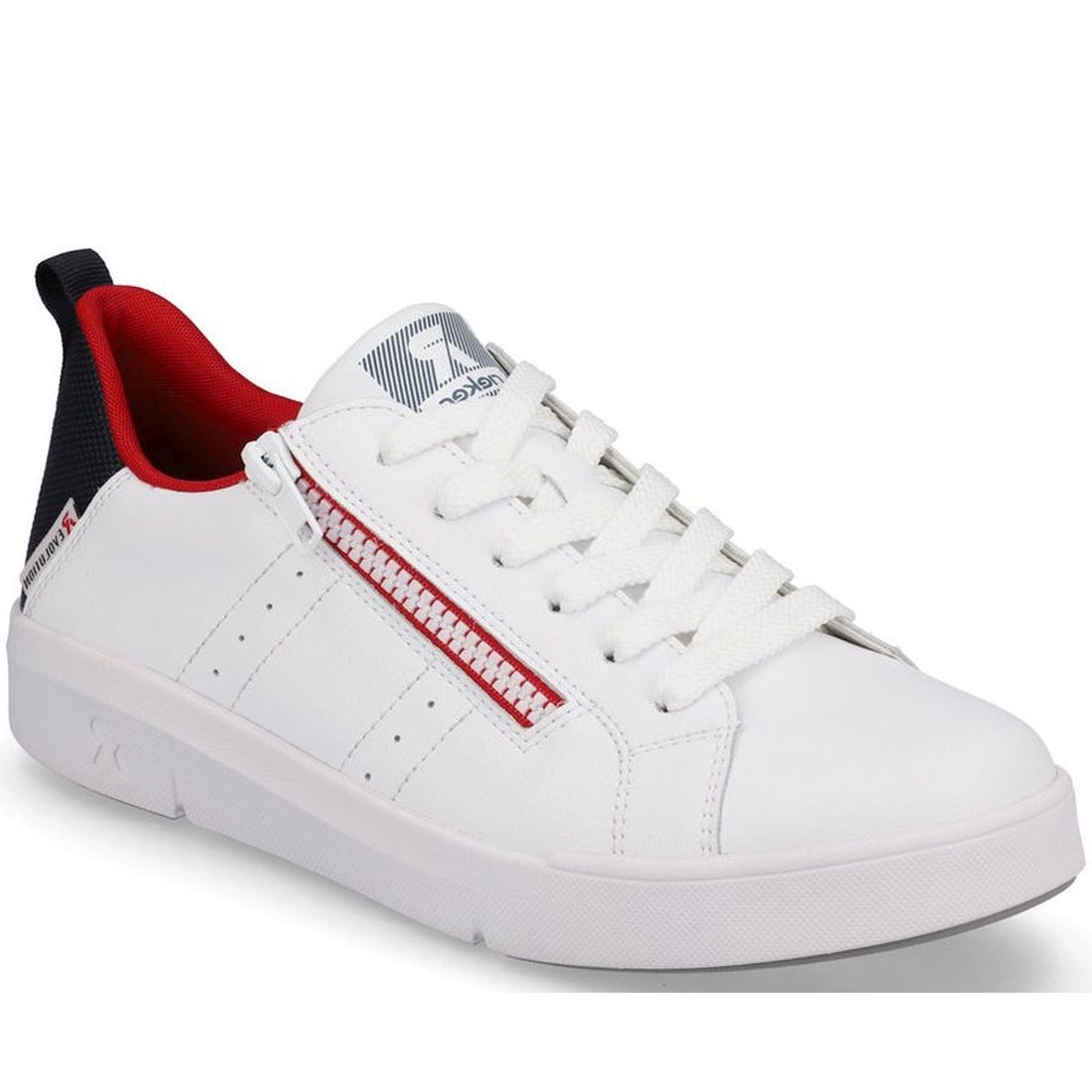 Rieker womens white leisure trainers | Vilbury London