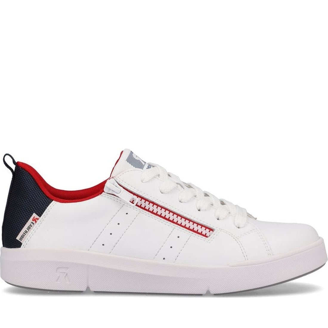 Rieker womens white leisure trainers | Vilbury London
