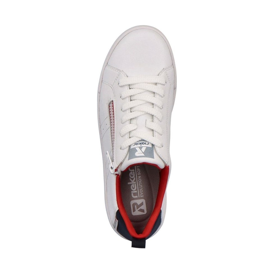 Rieker womens white leisure trainers | Vilbury London