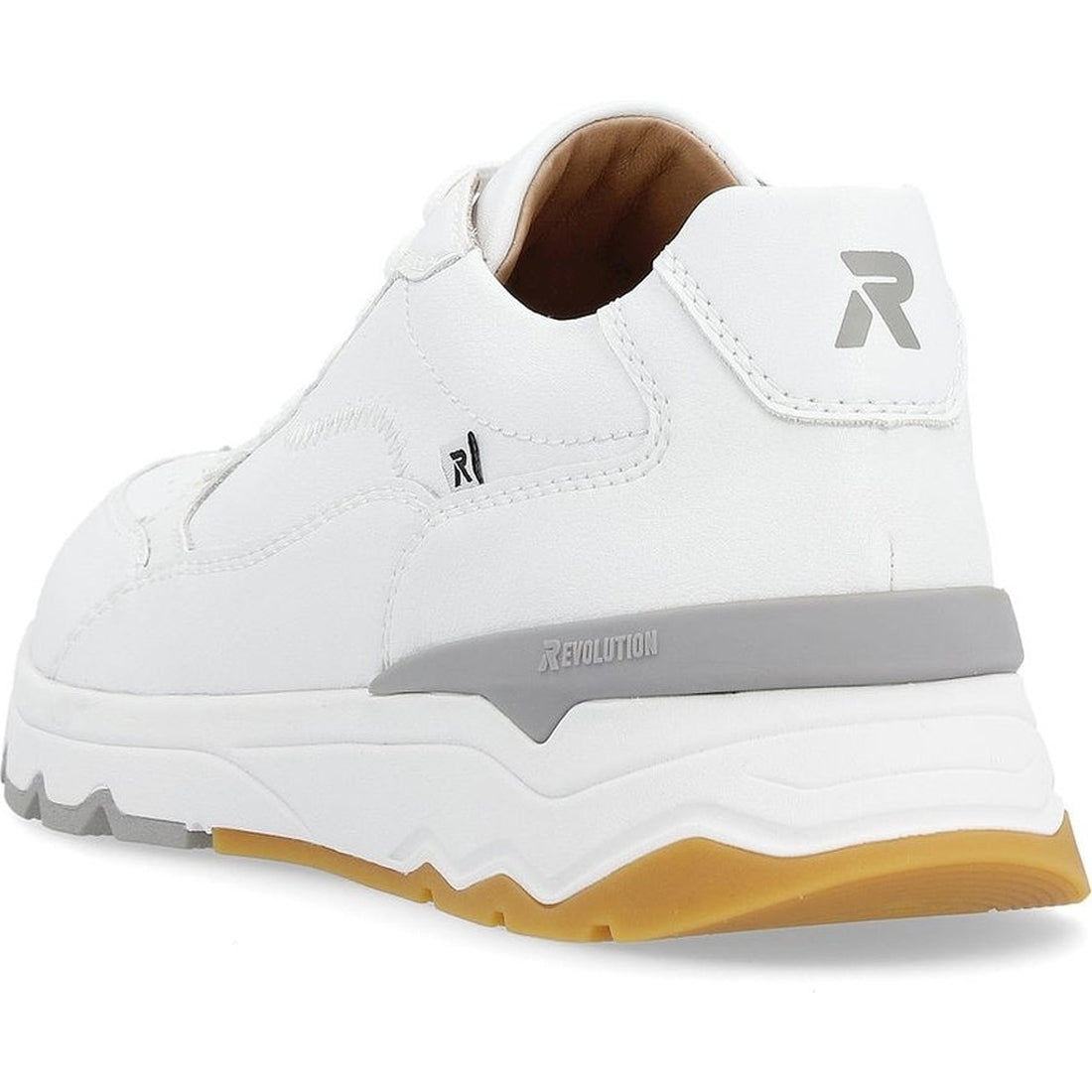 Rieker mens white leisure trainers | Vilbury London