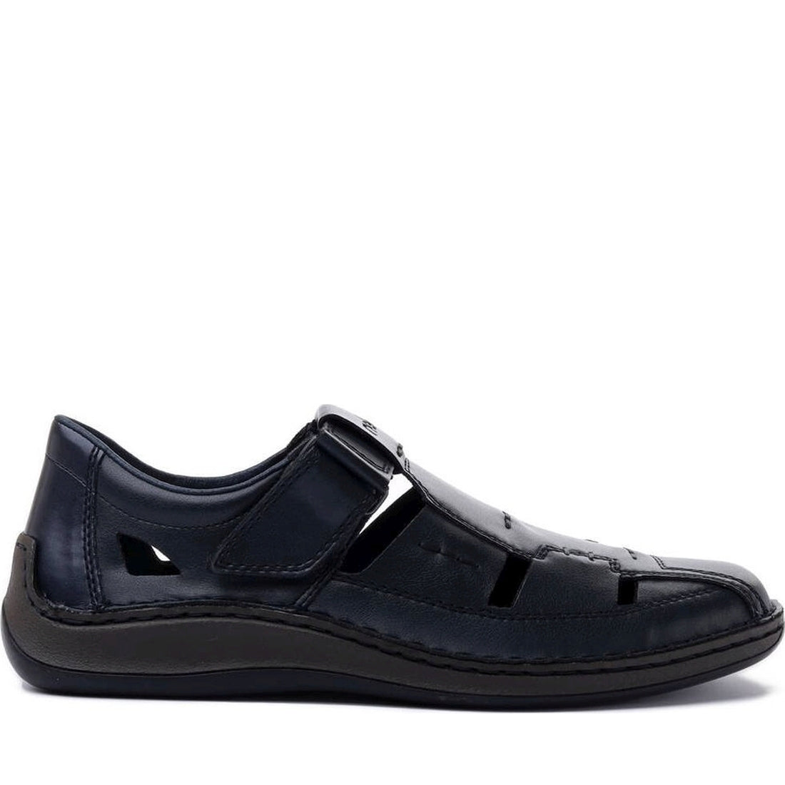 Rieker mens blue casual closed sandals | Vilbury London