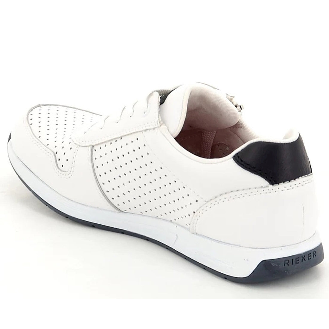 Rieker mens white leisure trainers | Vilbury London