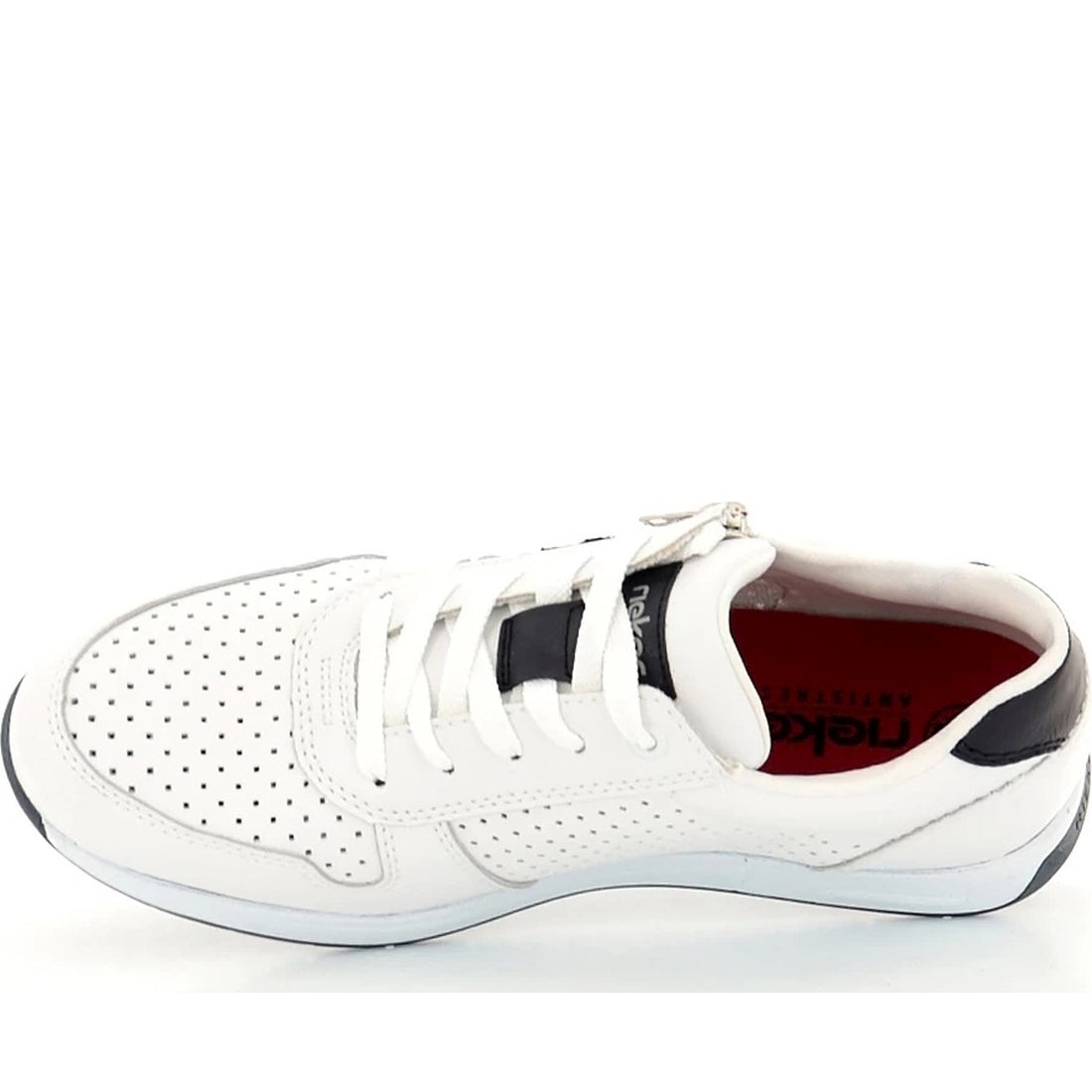 Rieker mens white leisure trainers | Vilbury London