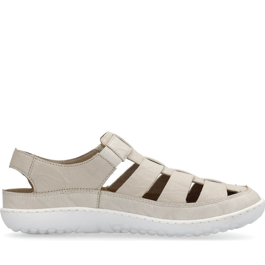 Rieker womens beige casual part-open sandals | Vilbury London