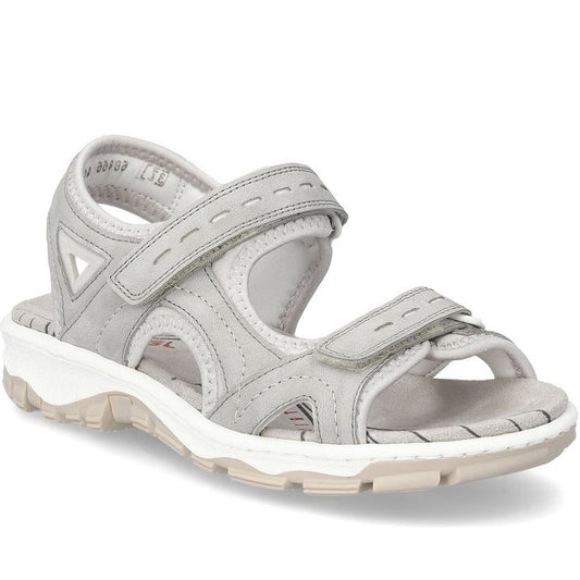 Rieker womens grey casual open sandals | Vilbury London