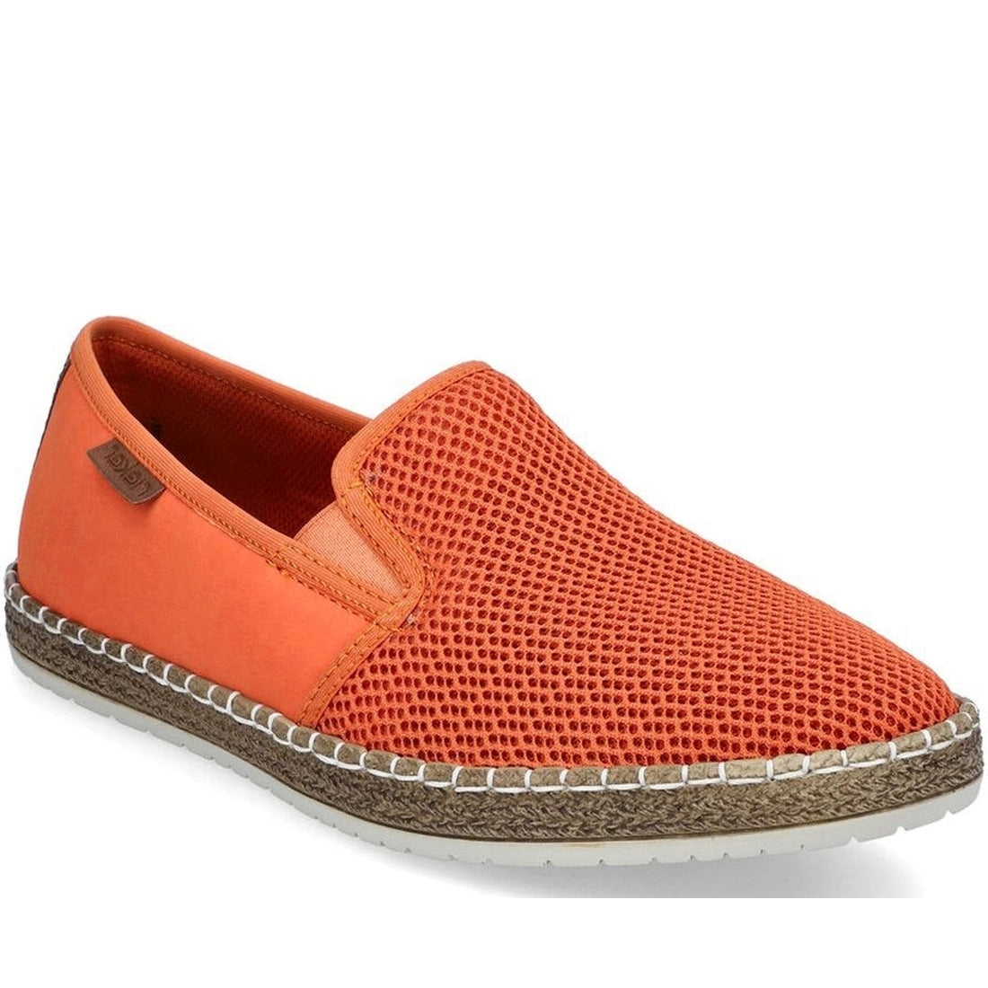 Rieker mens orange leisure trainers | Vilbury London