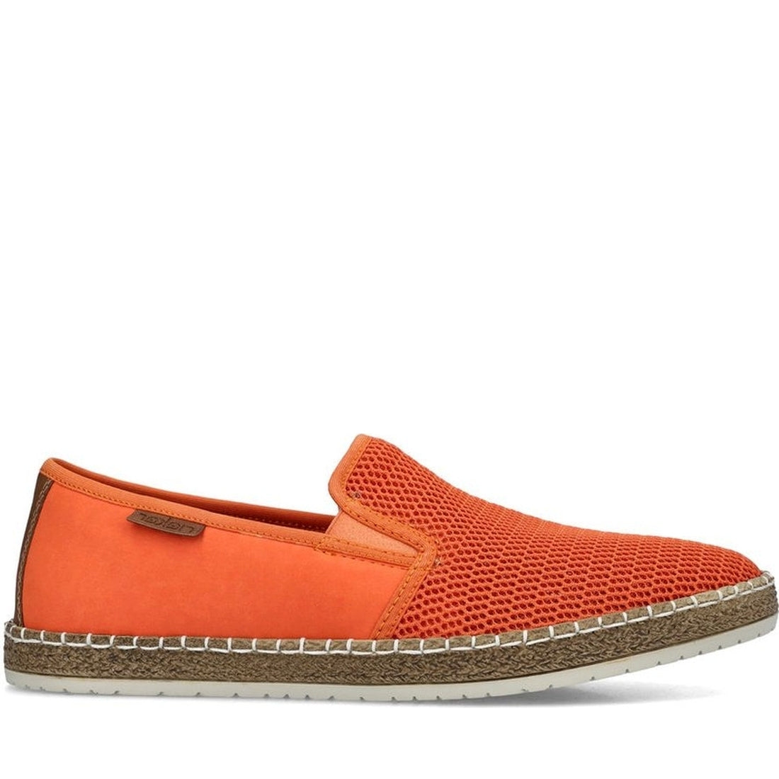 Rieker mens orange leisure trainers | Vilbury London