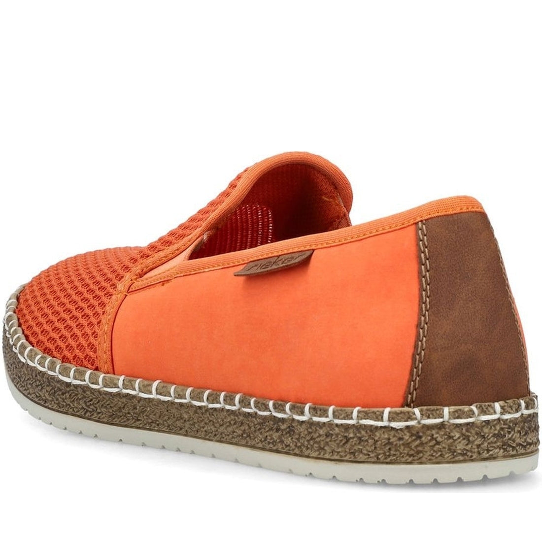 Rieker mens orange leisure trainers | Vilbury London