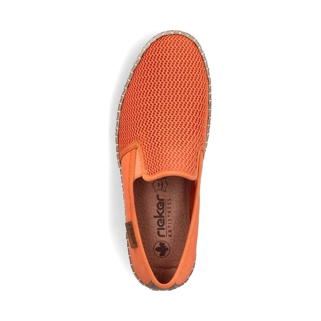 Rieker mens orange leisure trainers | Vilbury London