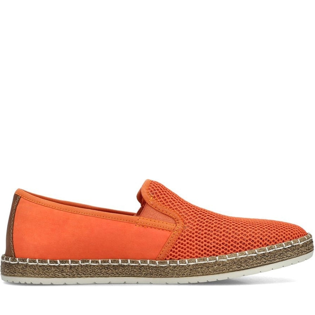 Rieker mens orange leisure trainers | Vilbury London