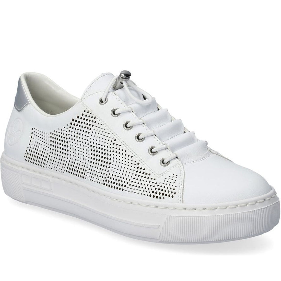 Rieker womens white leisure trainers | Vilbury London