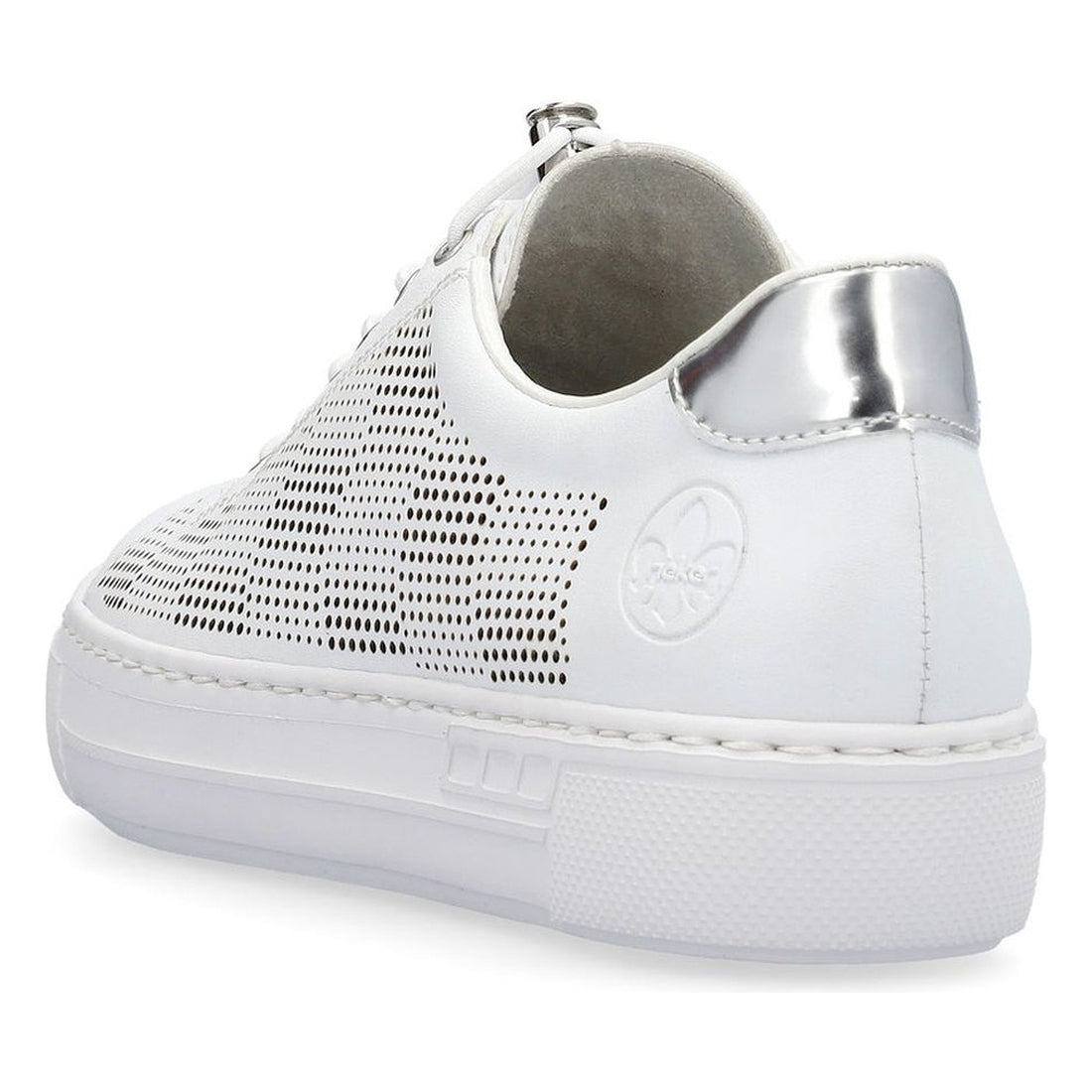 Rieker womens white leisure trainers | Vilbury London