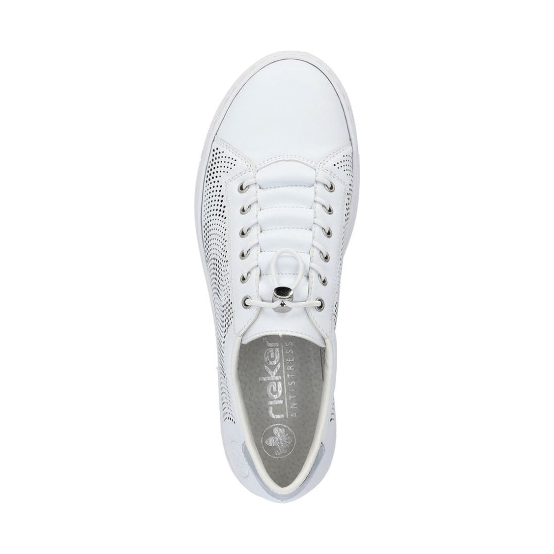 Rieker womens white leisure trainers | Vilbury London