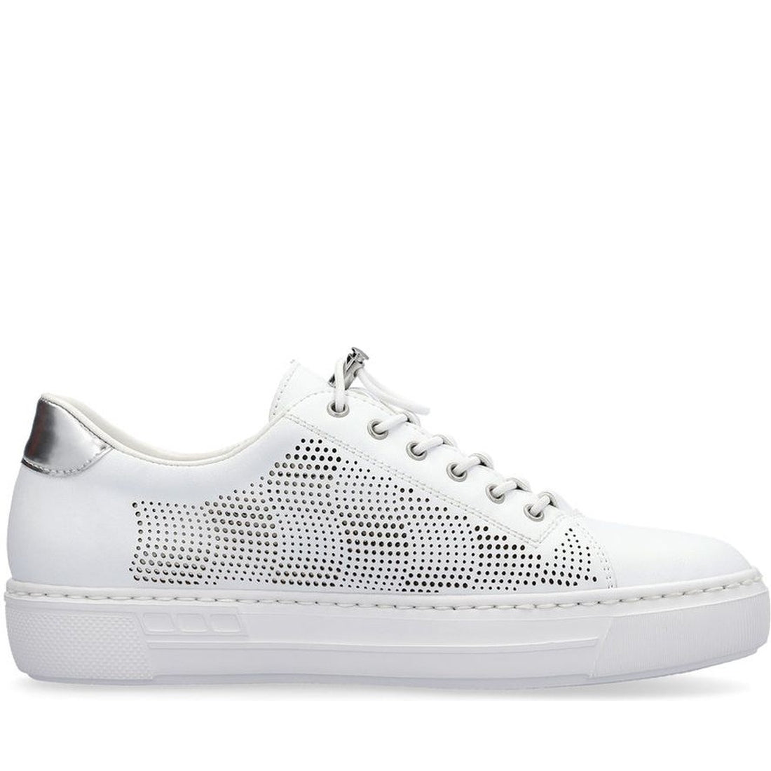 Rieker womens white leisure trainers | Vilbury London