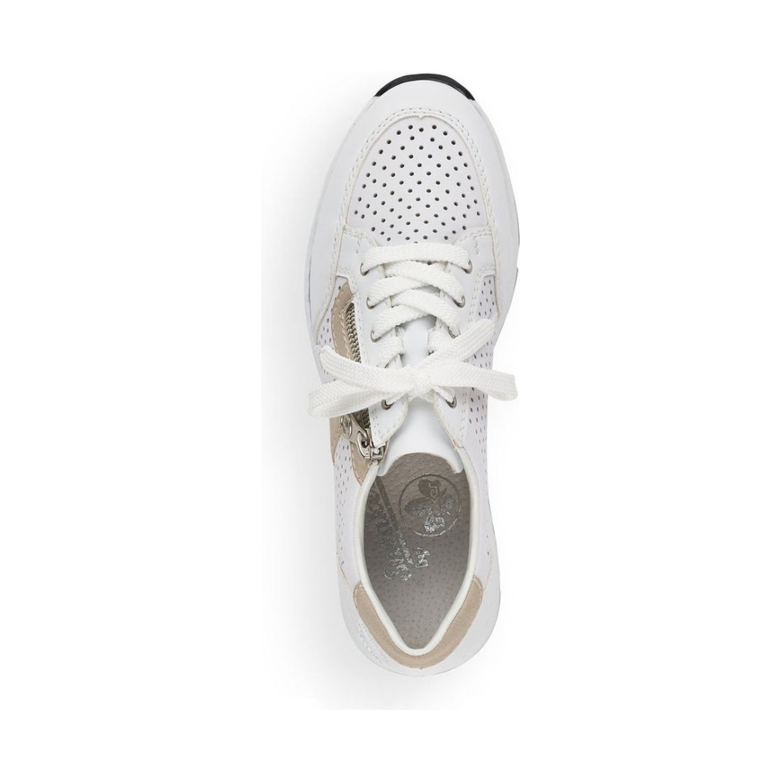 Rieker womens white leisure trainers | Vilbury London