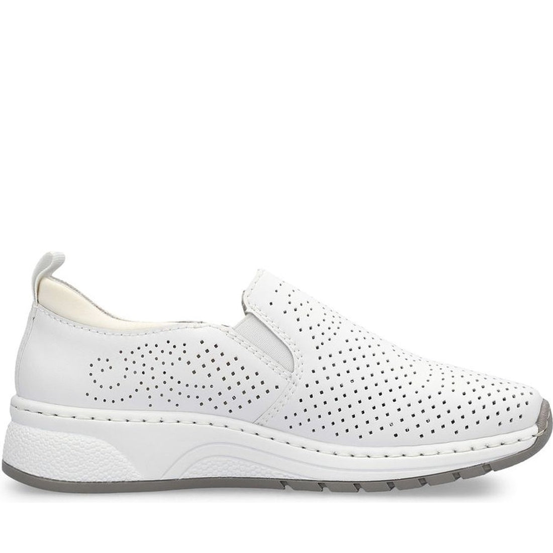 Rieker womens white leisure trainers | Vilbury London