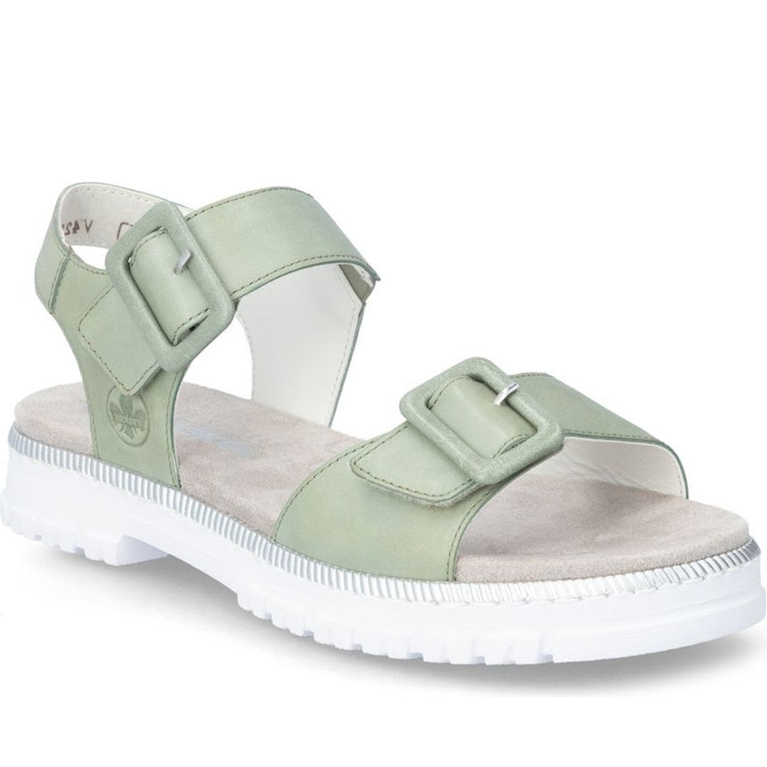 Rieker womens green casual open sandals | Vilbury London